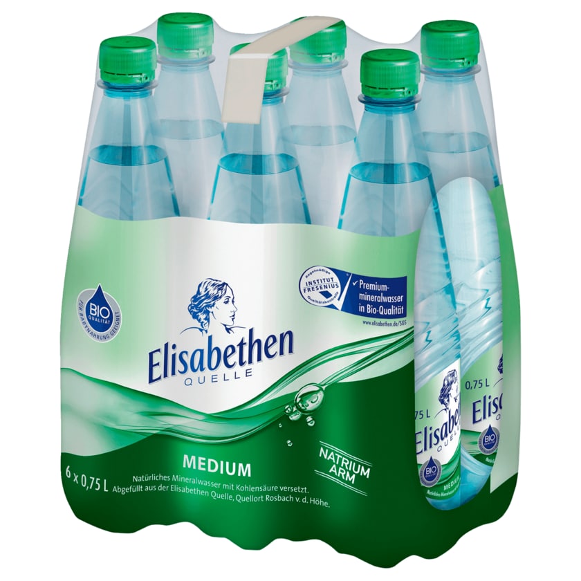 Elisabethen Quelle Mineralwasser Medium 6x0,75l